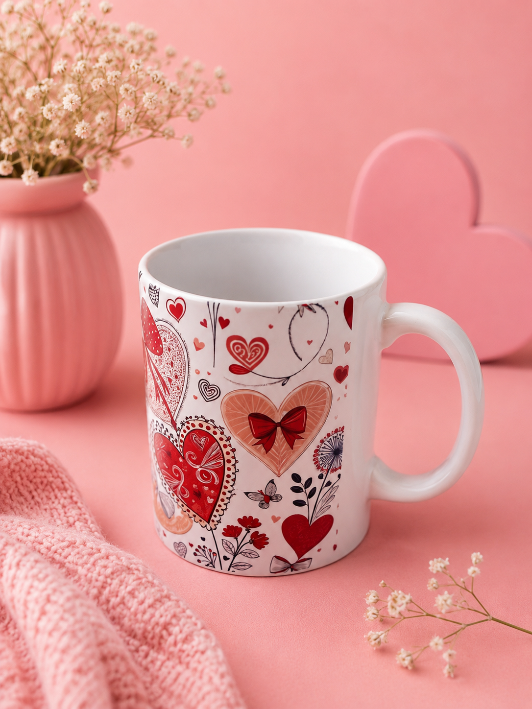 Love Hearts Bow Mug