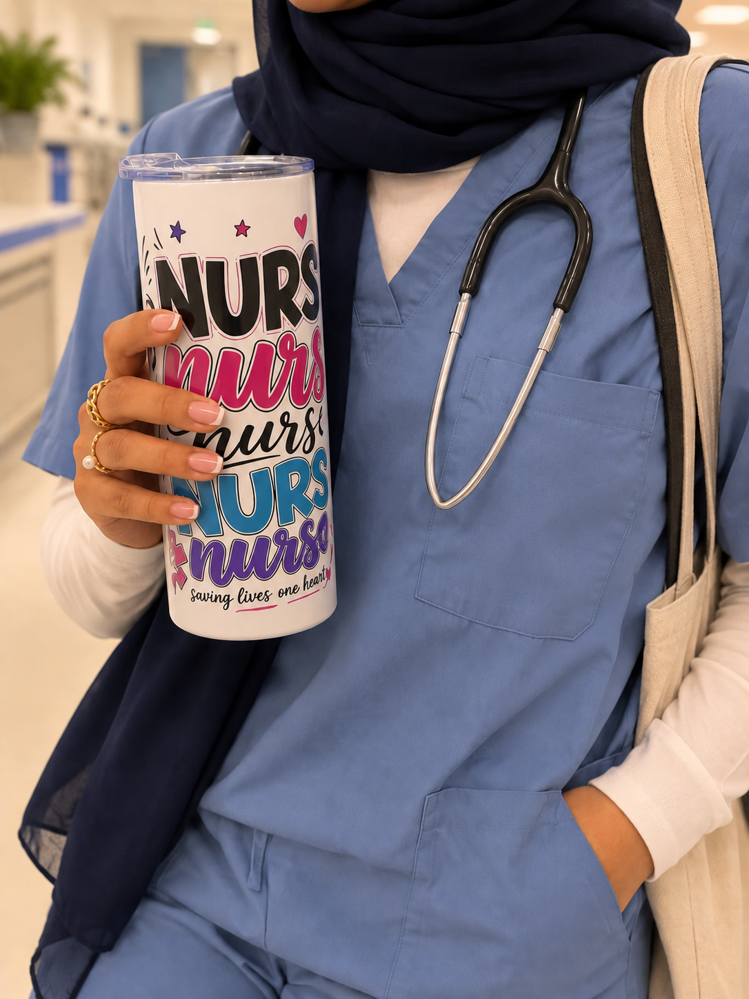 Nurse Tumbler – Saving Lives One Heart at a Time