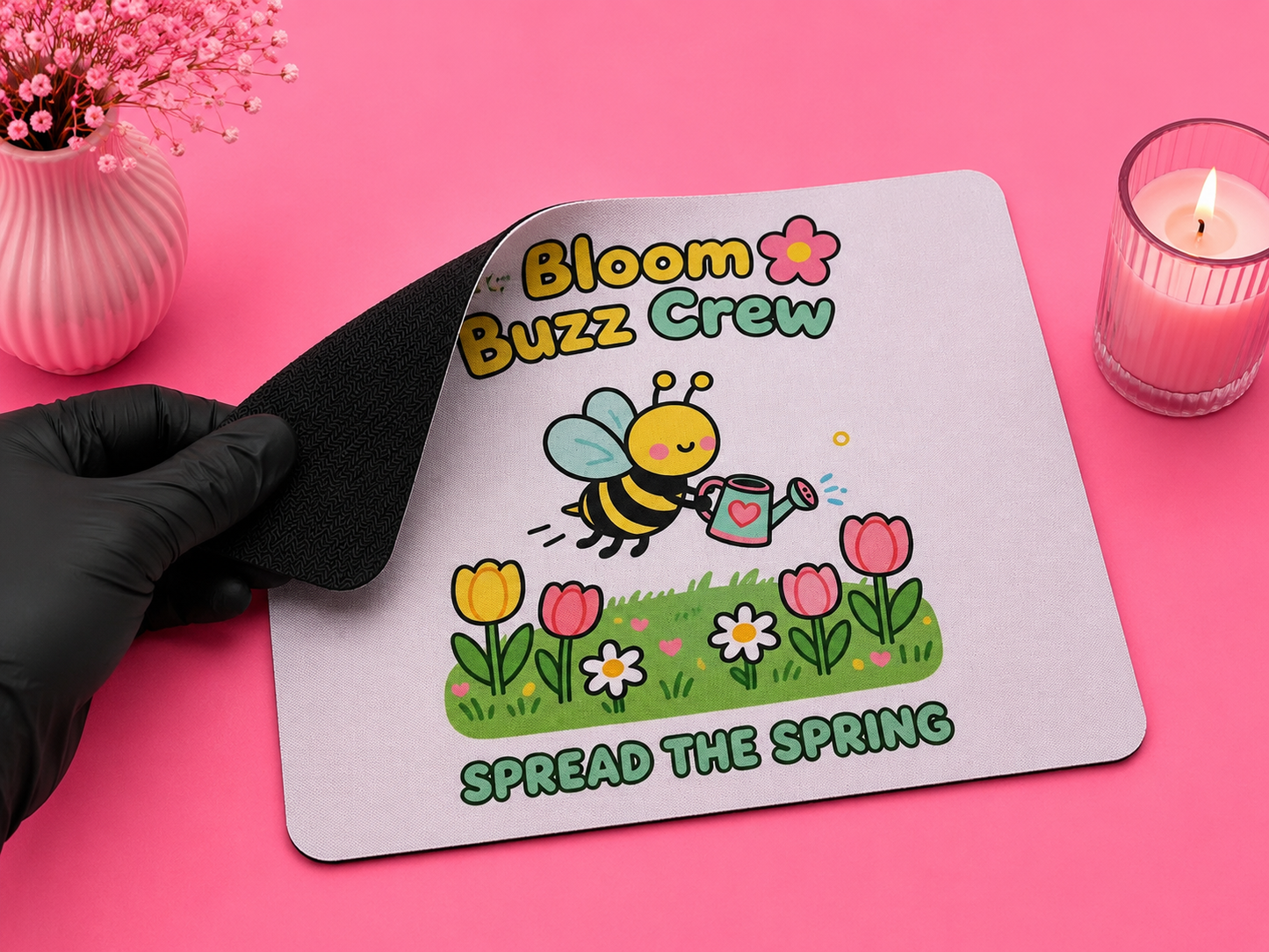 Bloom Buzz Crew – Musmatta med Bi och Blommor