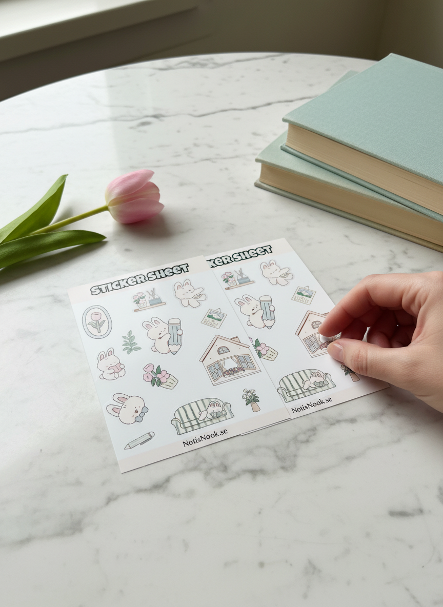 Sticker Sheet – Bunny Cozy Collection