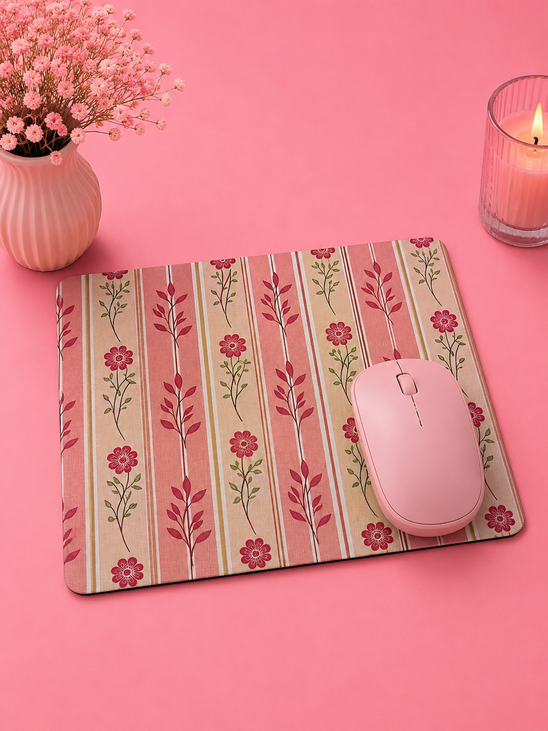 Floral Stripe – Musmatta med Blommigt Mönster