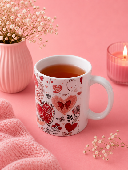 Love Hearts Bow Mug