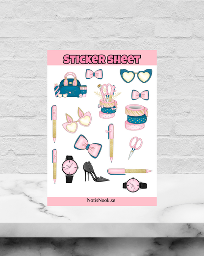 Soft Pink Planner Vibes – stickersheet