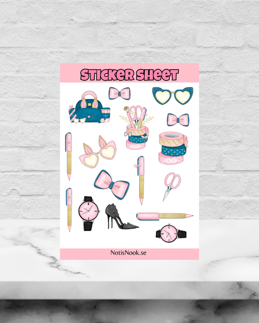 Soft Pink Planner Vibes – stickersheet