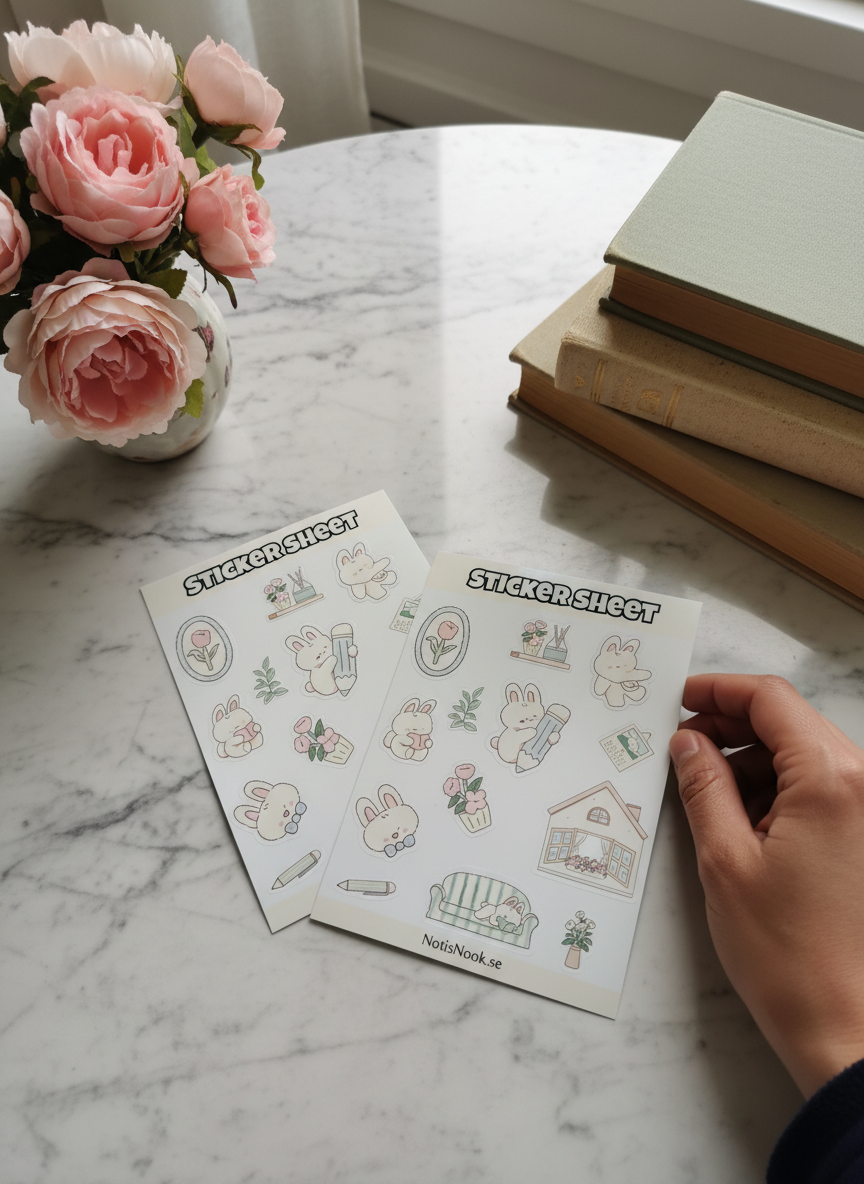 Sticker Sheet – Bunny Cozy Collection