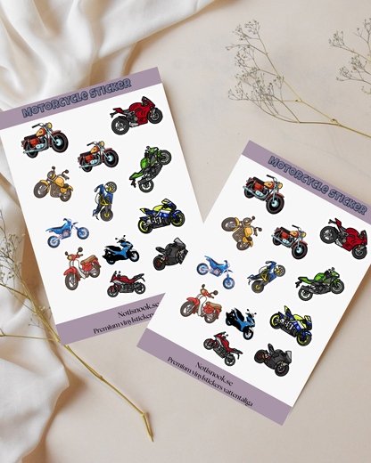 motorcykel sticker sheet