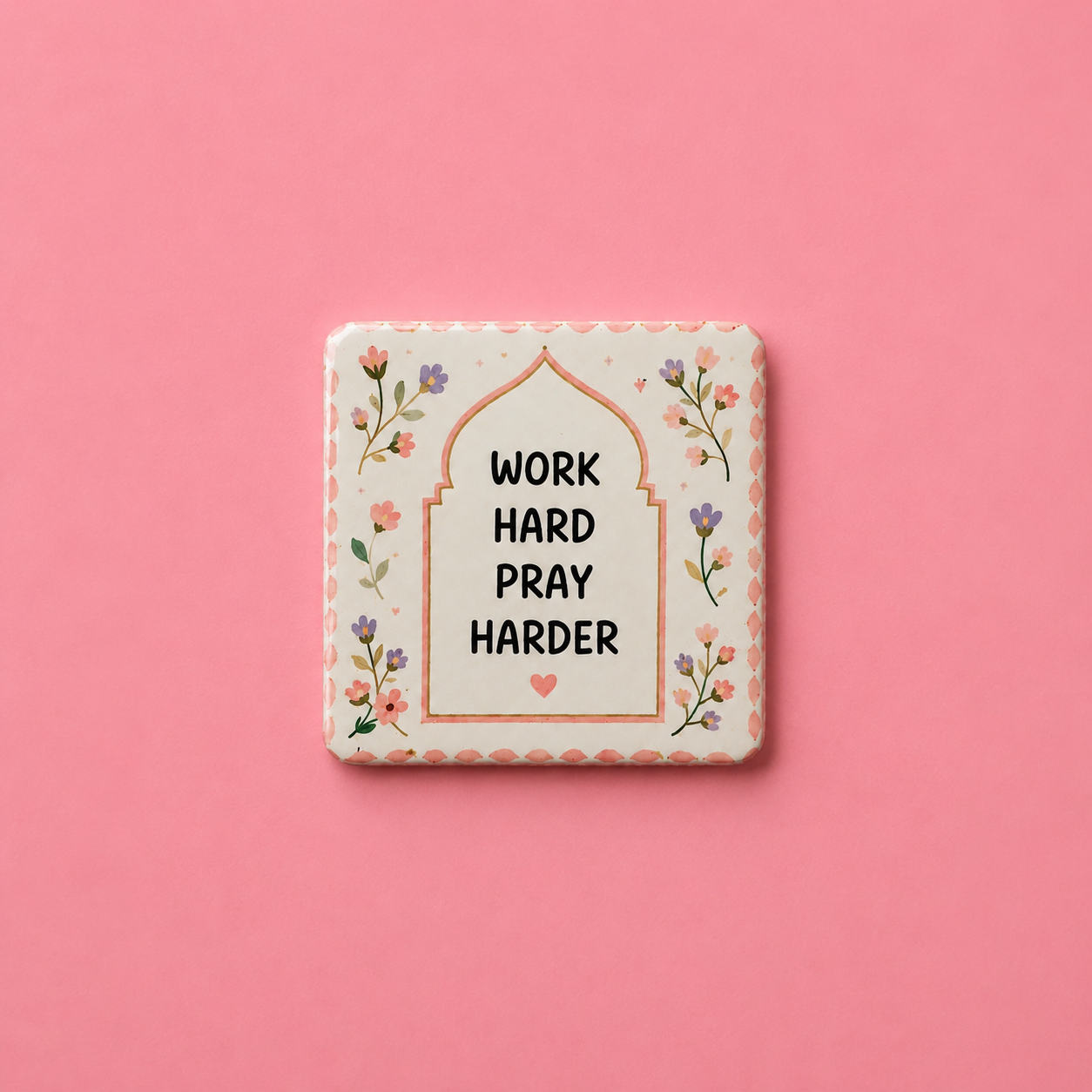 Kylskåpsmagnet – Work Hard Pray Harder